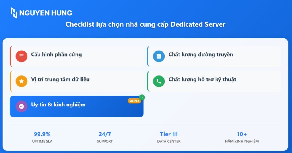 Những điều cần biết khi lựa chọn và sử dụng dedicated server