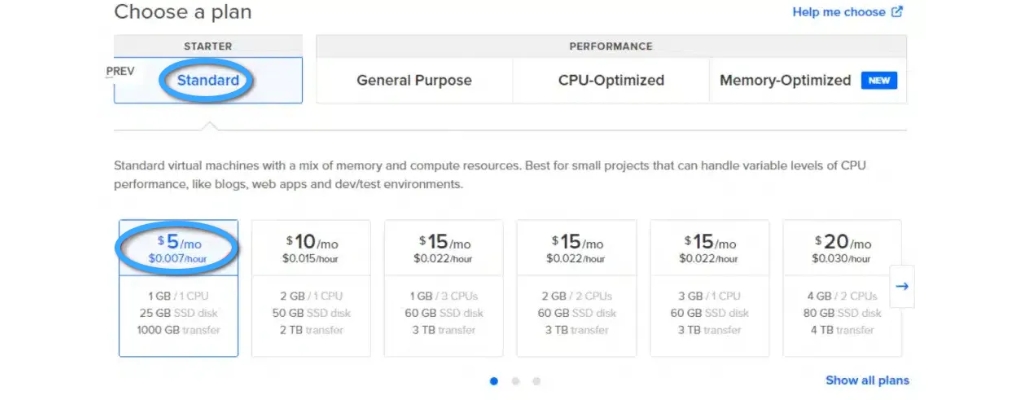 Chọn gói cấu hình