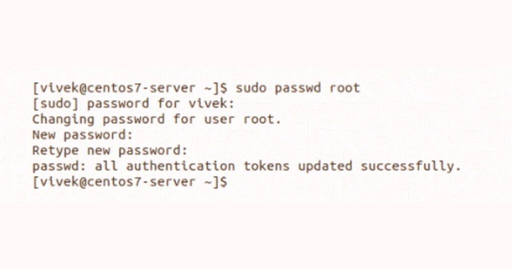 Sau đó là Retype new UNIX password:. Nhập lại mật khẩu mới một lần nữa để xác nhận