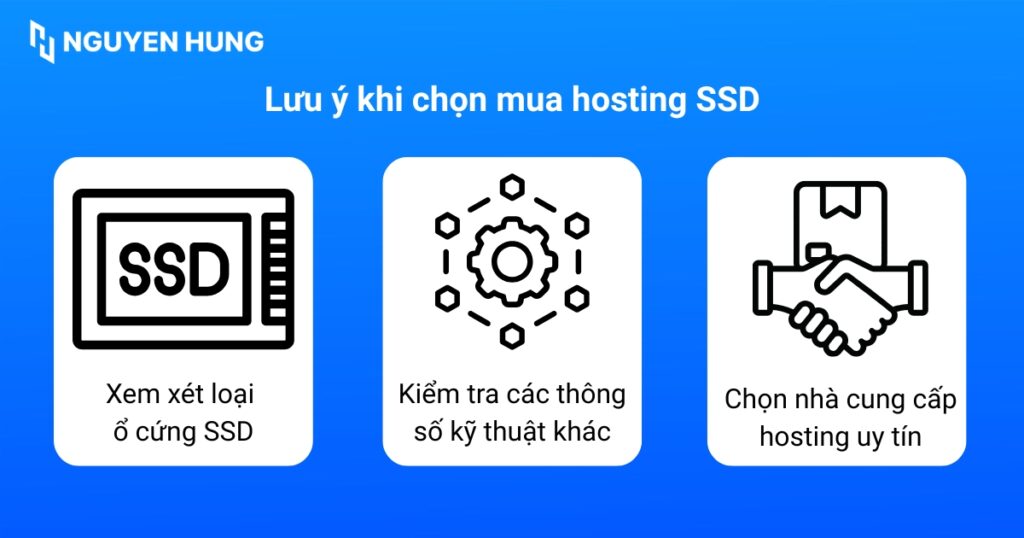 Lưu ý khi chọn mua hosting SSD