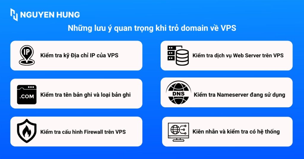 Những lưu ý quan trọng khi trỏ domain về VPS