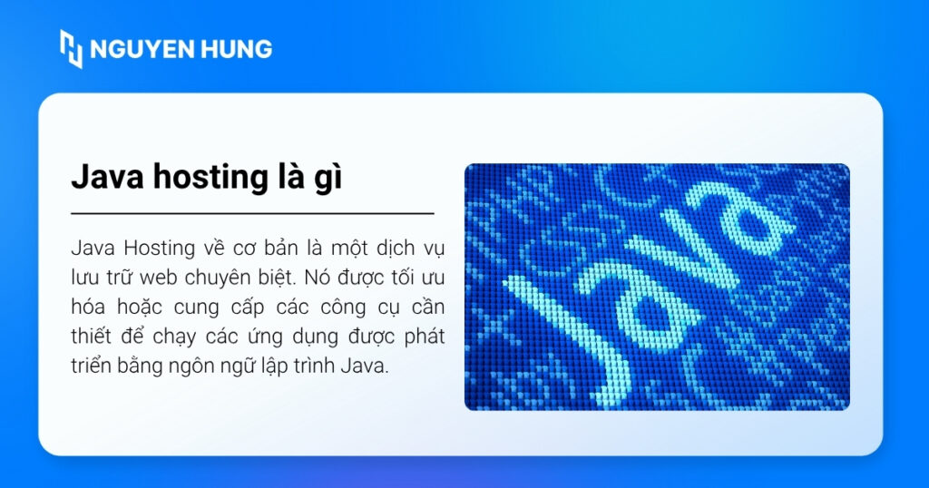 Java Hosting về cơ bản là một dịch vụ lưu trữ web chuyên biệt.