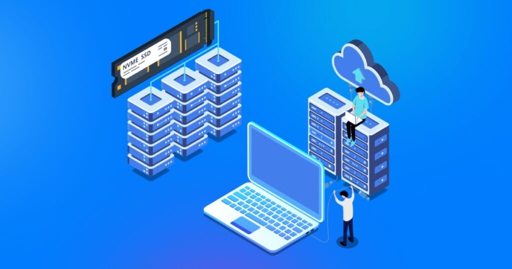 NVMe Hosting là dịch vụ web hosting sử dụng ổ cứng SSD giao thức NVMe
