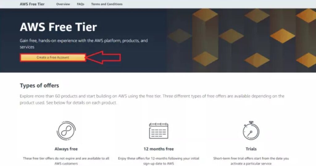 Sau đó, bạn cần tìm và nhấp vào nút Create a Free Account