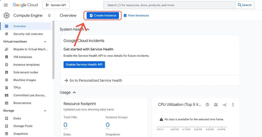 Tạo Instance mới