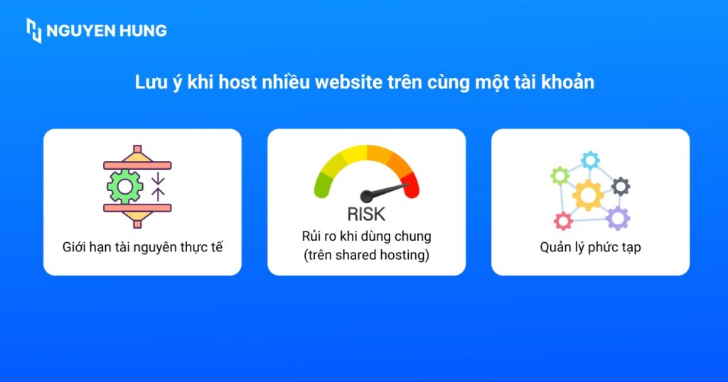 Cần lưu ý khi host nhiều website trên cùng 1 tài khoản