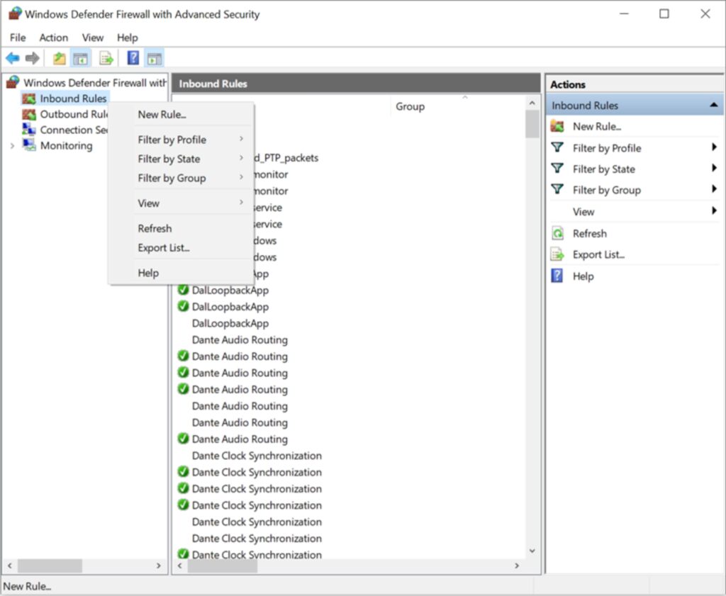 Chọn New Rule… ở khung bên phải