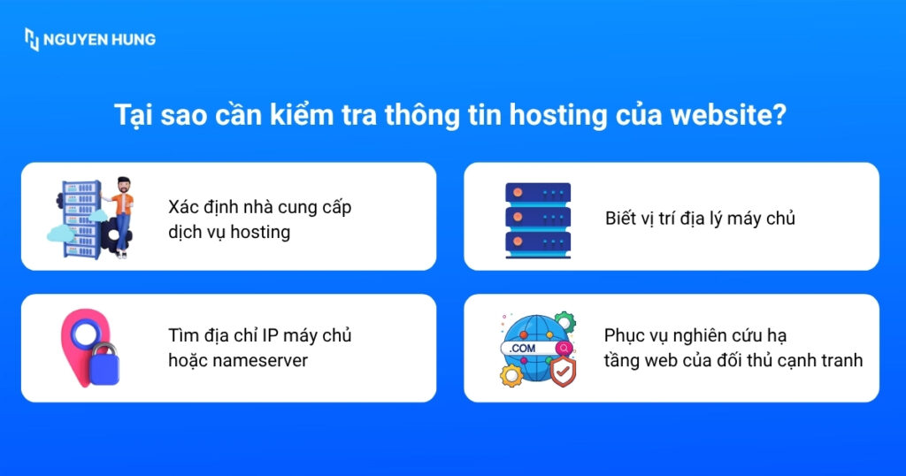 Lý do cần kiểm tra thông tin hosting của website