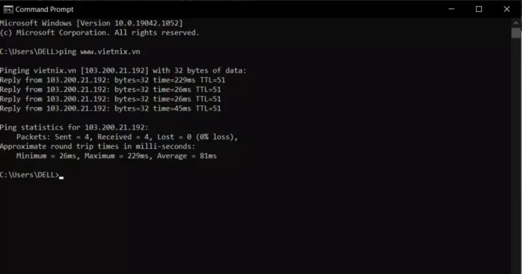 Kiểm tra qua Command Line dành cho những ai quen thuộc với giao diện dòng lệnh