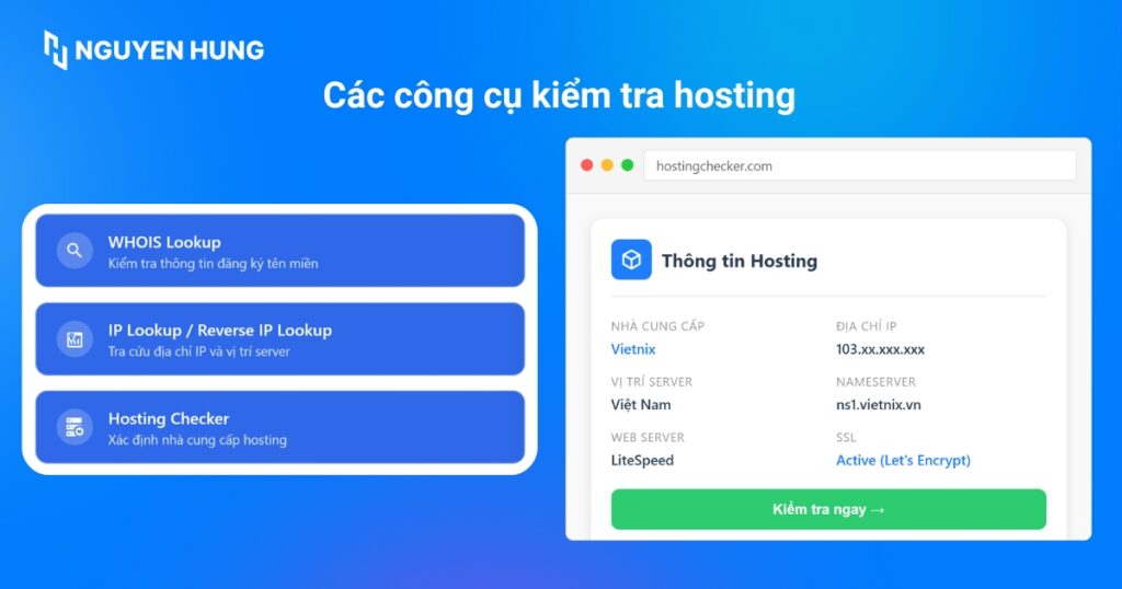 Các công cụ kiểm tra hosting phổ biến
