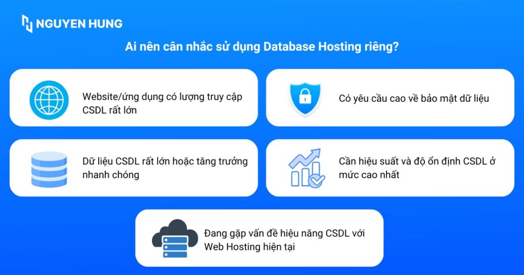 Ai nên cân nhắc sử dụng Database Hosting riêng?