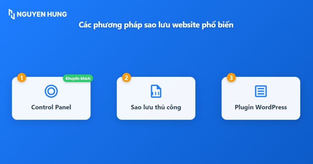 Các phương pháp sao lưu phổ biến