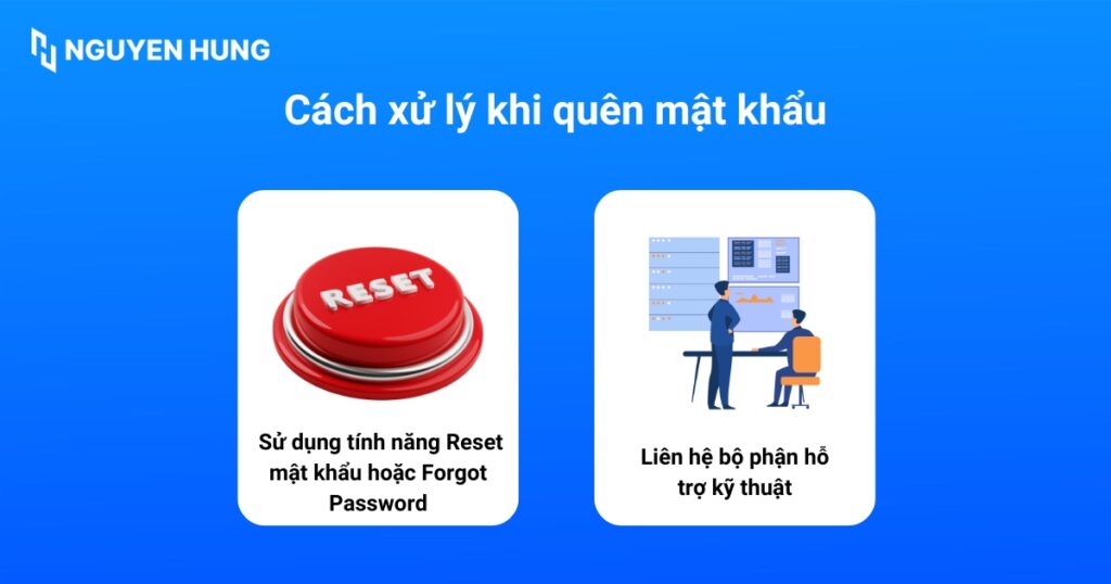 Cách xử lý khi quên mật khẩu