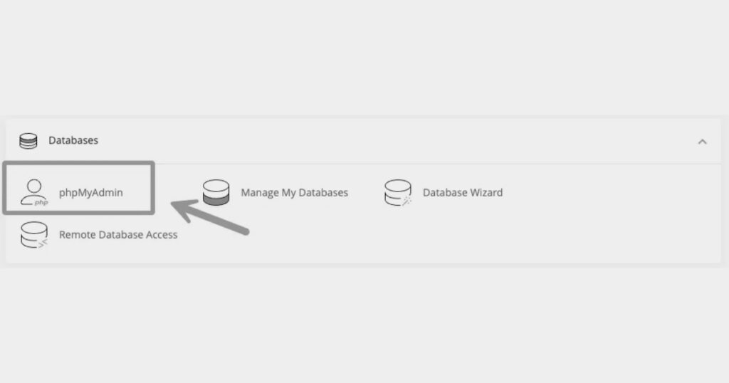 Truy cập phpMyAdmin