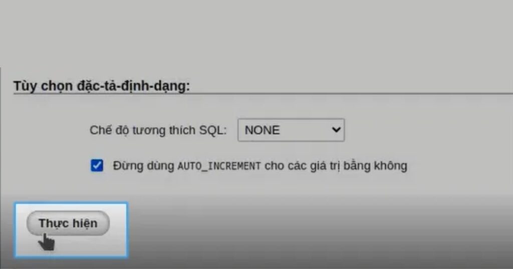 Sau đó, bạn hãy cuộn xuống dưới và nhấn nút Go (Thực hiện)