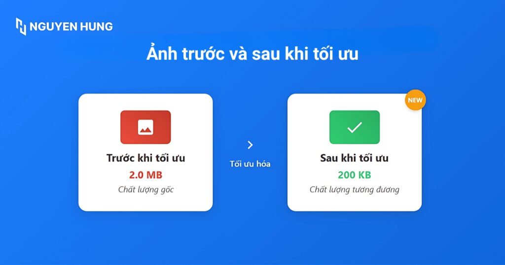 Ảnh trước và sau khi tối ưu