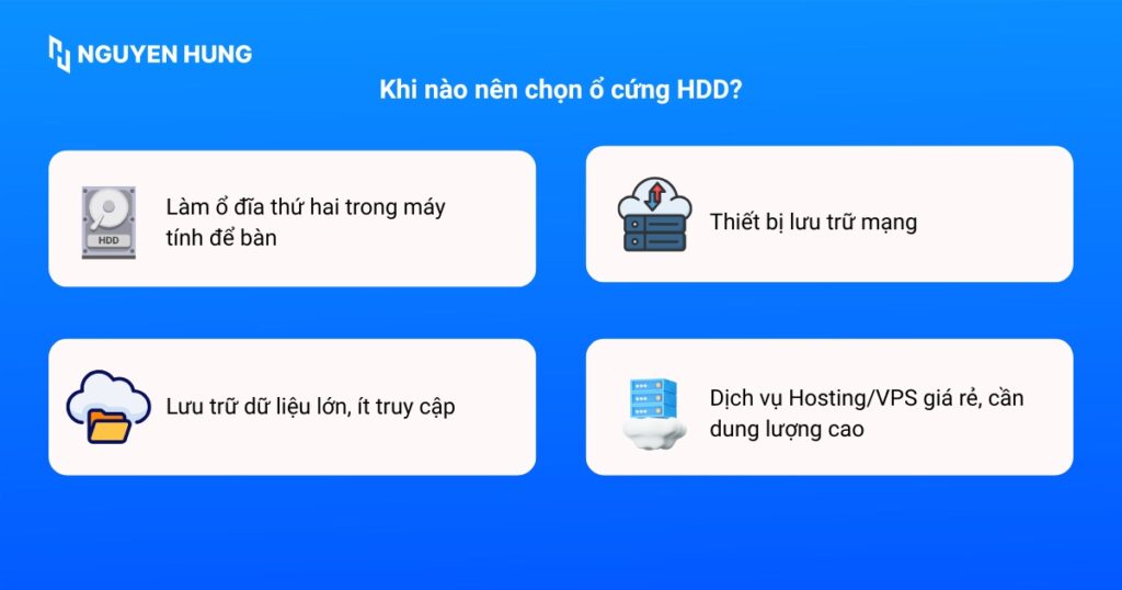 Khi nào nên chọn ổ cứng HDD?