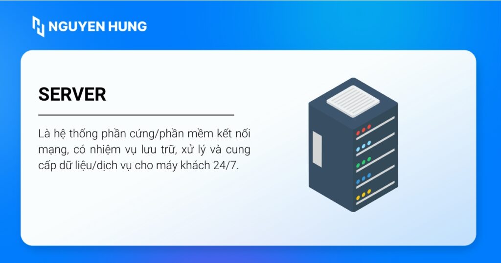 Server có cấu hình mạnh, tài nguyên riêng biệt