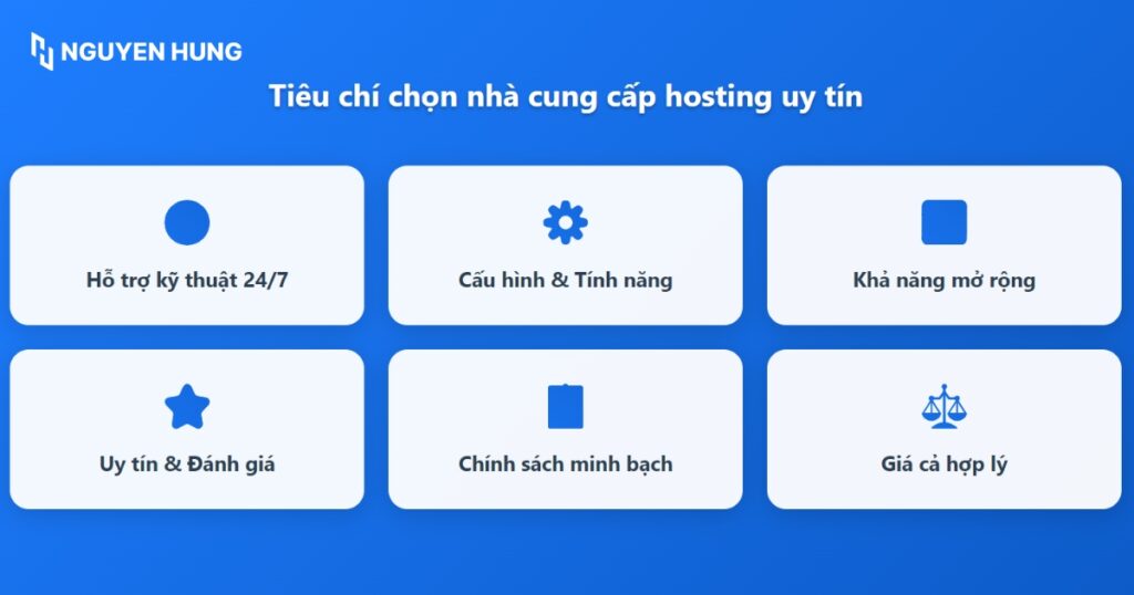 Tiêu chí chọn nhà cung cấp hosting thương mại điện tử uy tín