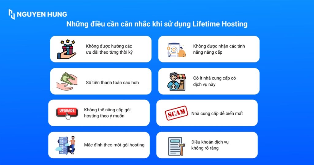 Những điều cần cân nhắc khi sử dụng Lifetime Hosting