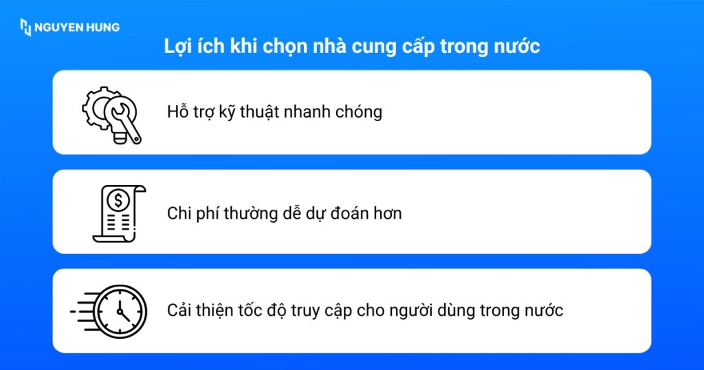 Lợi ích khi chọn nhà cung cấp trong nước