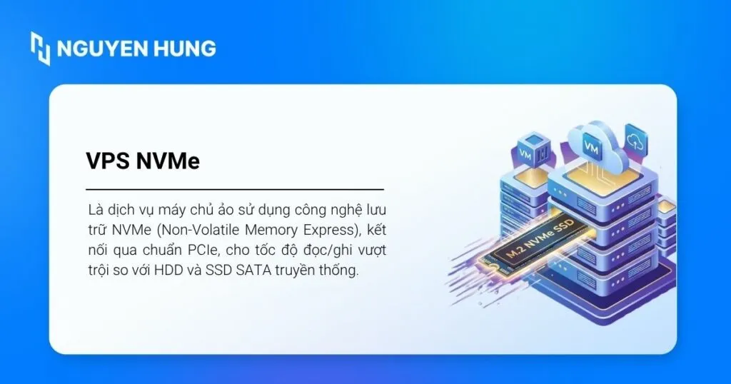 VPS NVMe là máy chủ ảo sử dụng ổ cứng NVMe