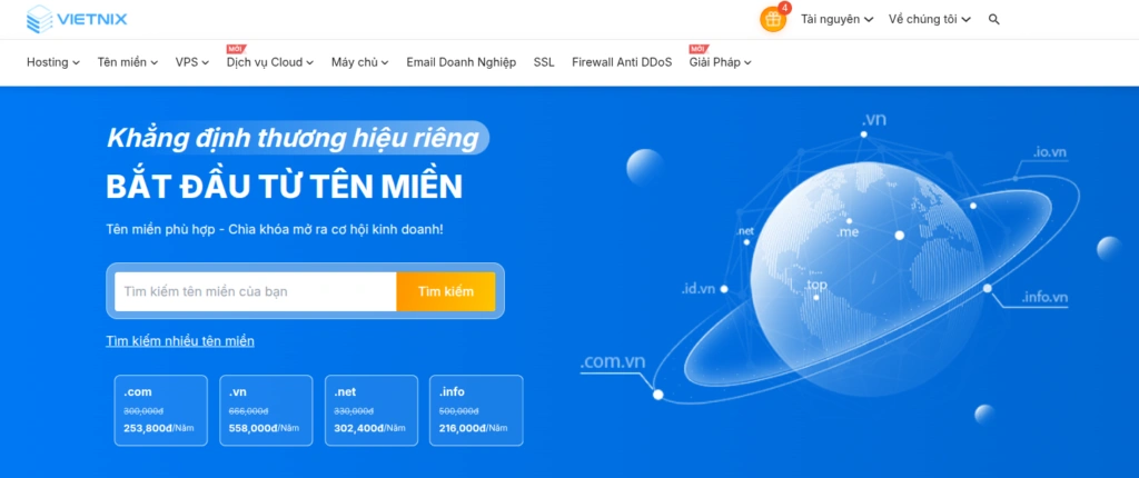 Vietnix - Tiên phong bảo mật và hiệu năng tối ưu