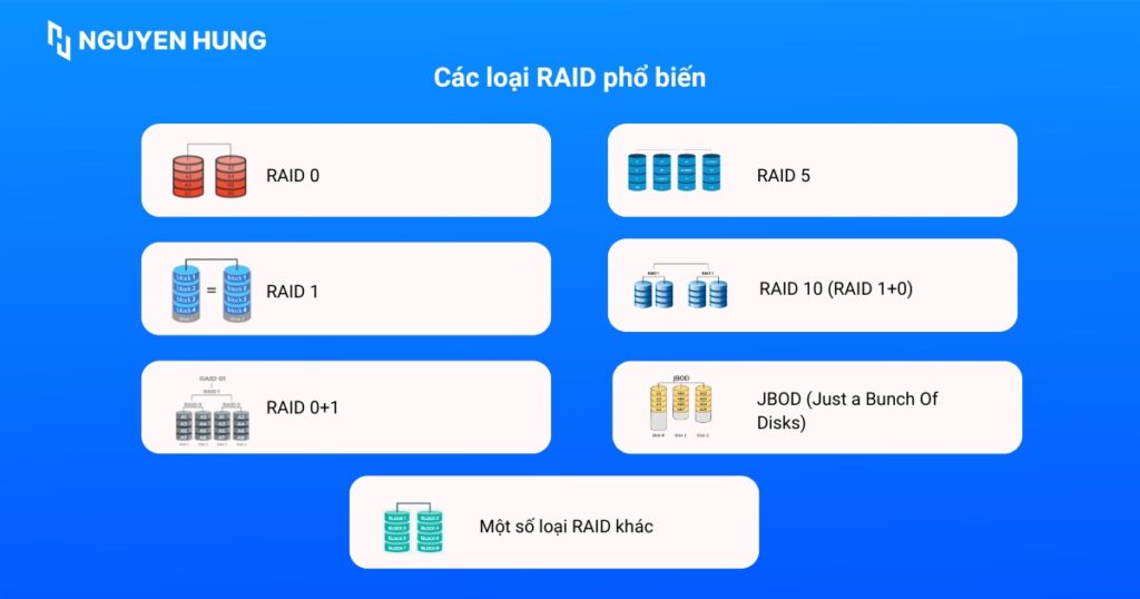 Các loại RAID phổ biến