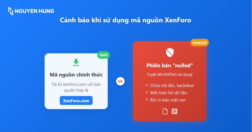Bạn không nên sử dụng các phiên bản được chia sẻ trái phép