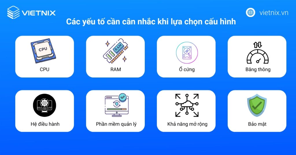 Các yếu tố cần cân nhắc khi lựa chọn cấu hình