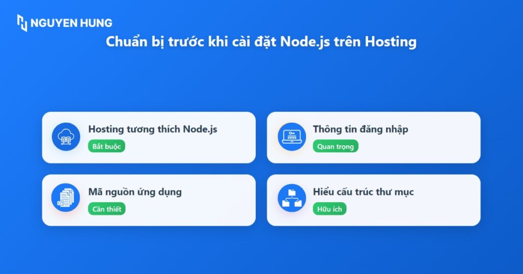 Chuẩn bị trước khi cài đặt Node.js trên Hosting