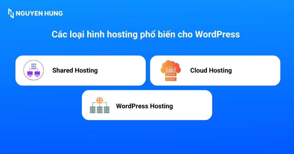 Các loại hình hosting phổ biến cho WordPress
