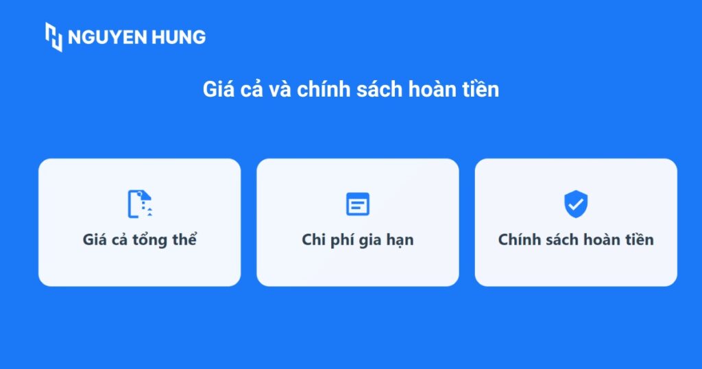 Cần lưu ý về giá cả và chính sách hoàn tiền