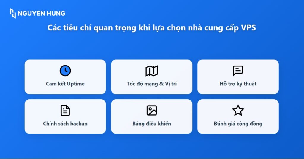 Tiêu chí quan trọng khi lựa chọn nhà cung cấp VPS
