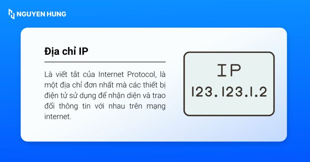 Khái niệm địa chỉ IP