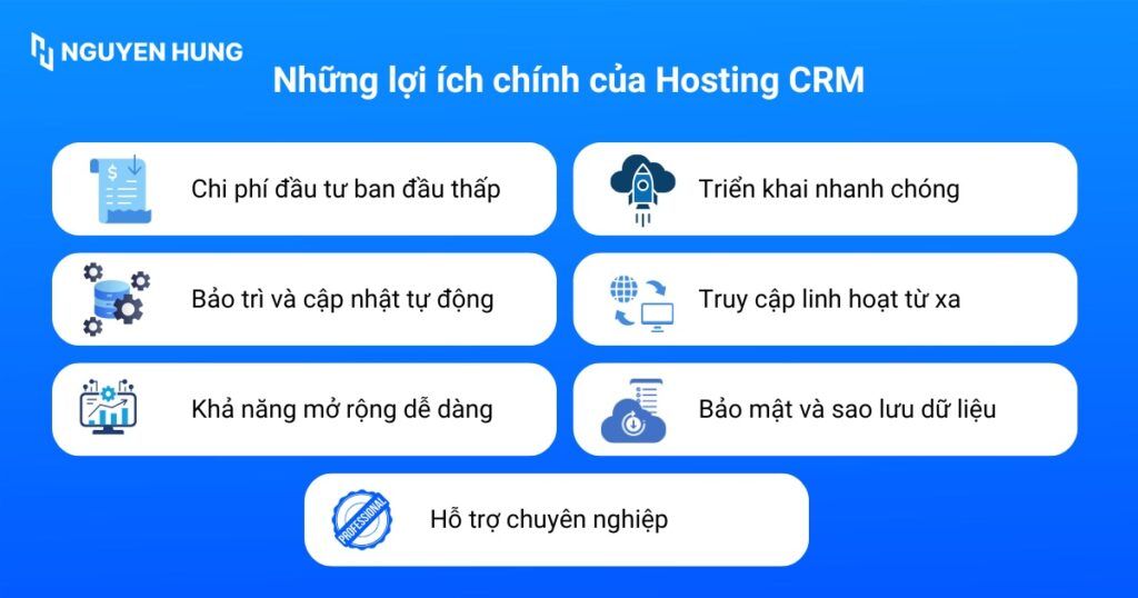 Những lợi ích chính của Hosting CRM