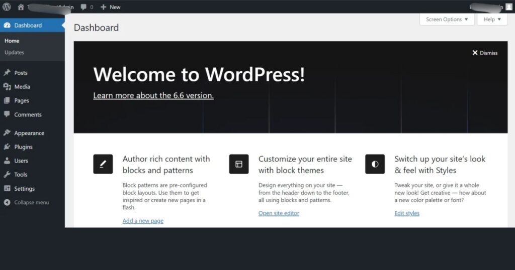 Cuối cùng, bạn truy cập liên kết sau: https://ten-domain-cua-ban/wp-admin