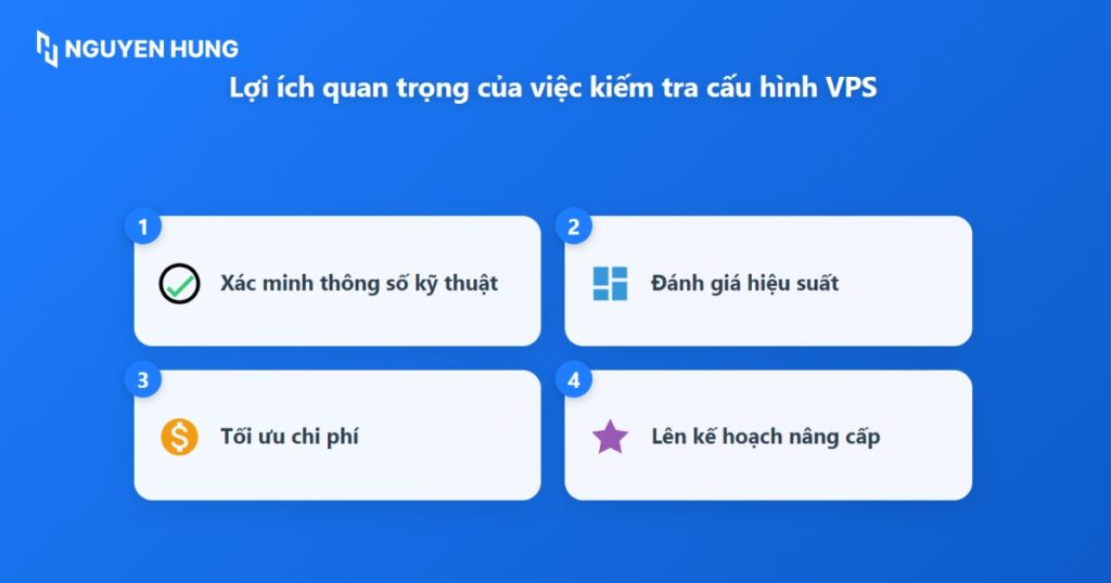 Các lý do cần kiểm tra cấu hình VPS