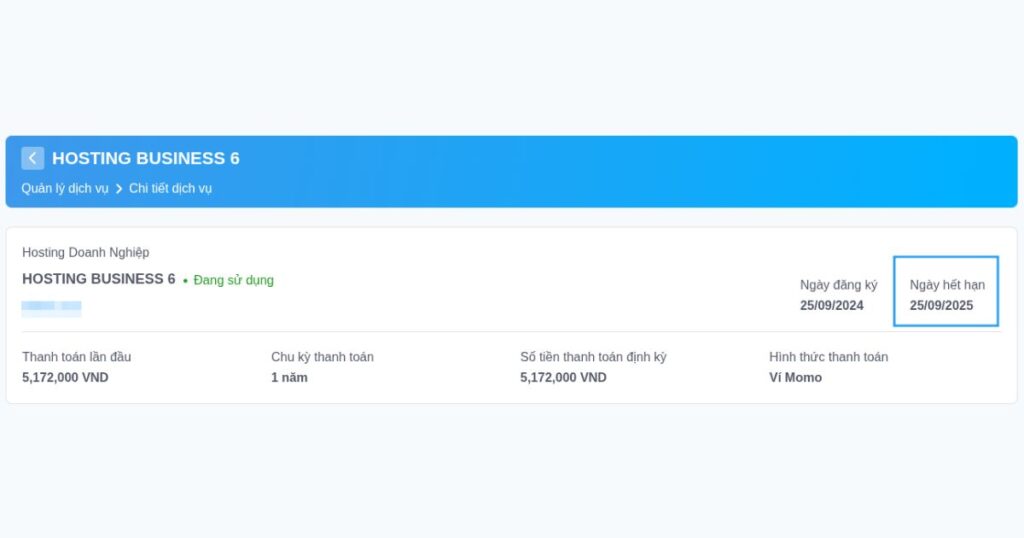Kiểm tra ngày hết hạn trong tài khoản quản lý của nhà cung cấp