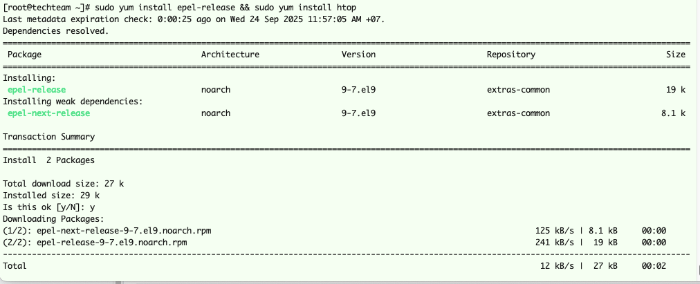 Cài đặt trên CentOS/RHEL