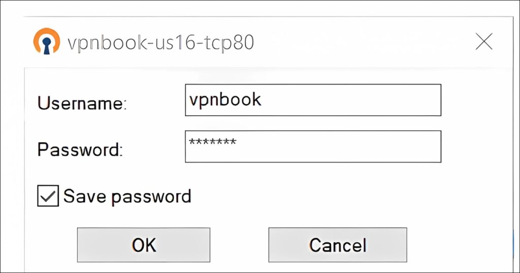 Một cửa sổ sẽ hiện ra yêu cầu Username và Password, bạn lấy thông tin này ngay trên trang VPNBook