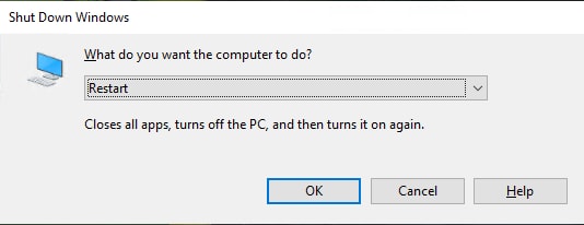 Khởi động lại VPS Windows