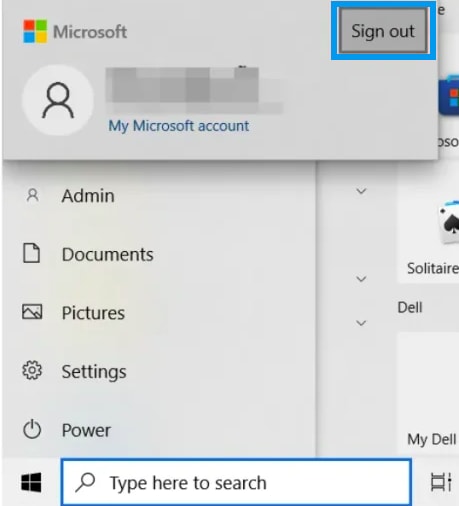 Cách 1 (qua Menu Start)