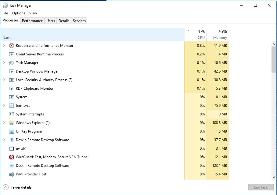 Mở công cụ Task Manager