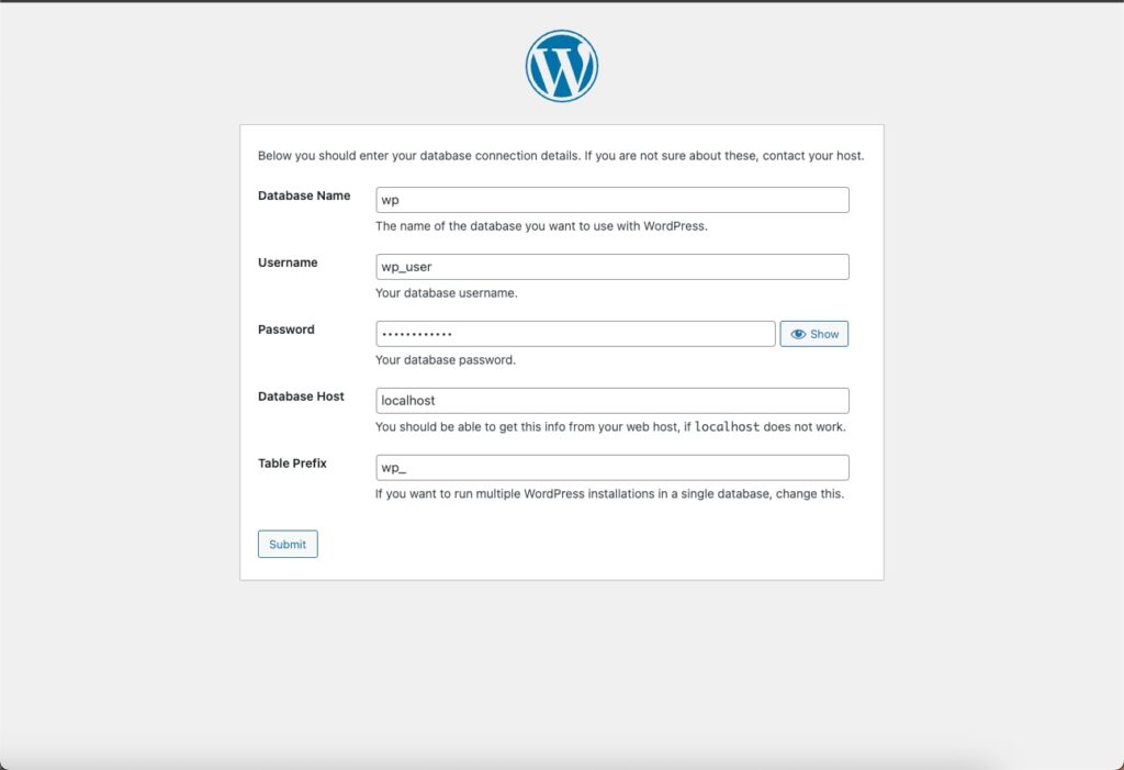 Nhập thông tin Database