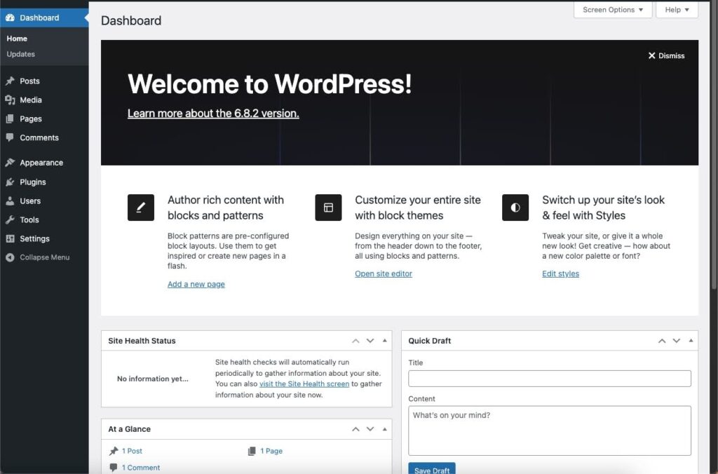 Đăng nhập vào WordPress