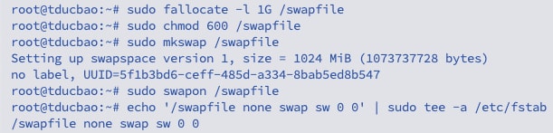Quá trình tạo và kích hoạt file swap trên VPS