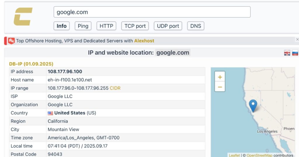 Bạn nhập tên miền của website cần kiểm tra vào ô tìm kiếm