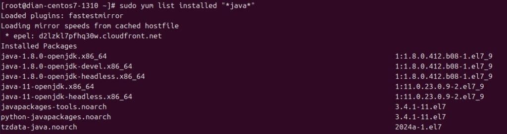 Trước khi gỡ bỏ, bạn hãy liệt kê các gói đã cài đặt để biết chính xác tên.