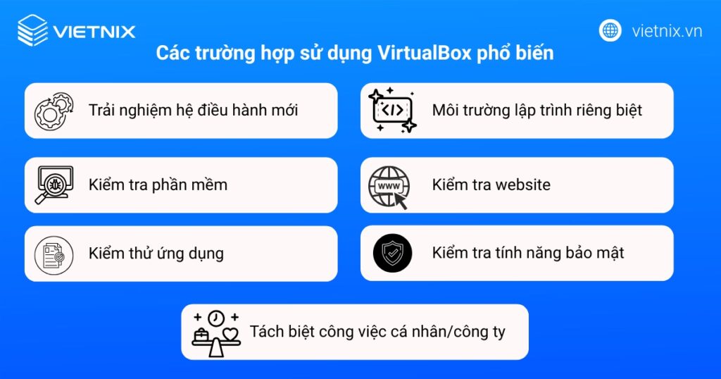 Các trường hợp sử dụng VirtualBox phổ biến